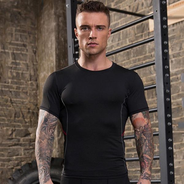 

running jerseys sports t-shirts fitness t shirt men sport short sleeve t-shirt gym jersy male compression bodybuilding dryfit1, Black;blue