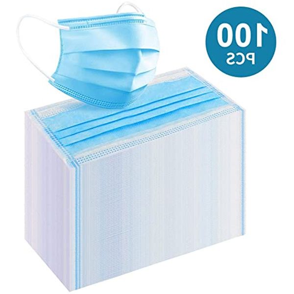 

breathable face with disposable blue 100pcs/box mouth tapabocas mascaras mascherine masque mascarillas protective mask