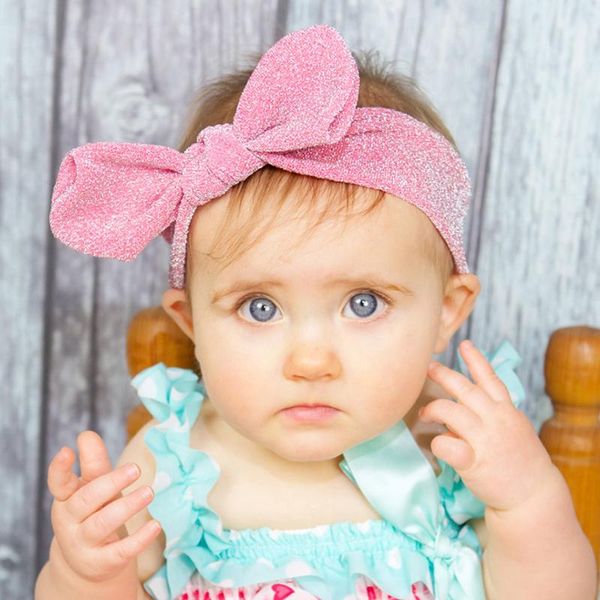 

блеск младенец стяжка cute bowknot rabbit ears baby girl ободки конфета принцесса новорожденного оголовье аксессуары diademas ninas sqcmrq, Slivery;white