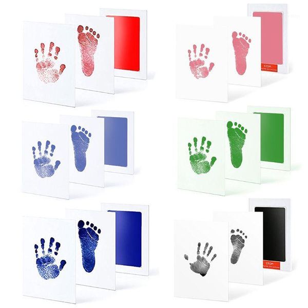 

baby handprint footprint ink pads kits pet cat dog print souvenir non-toxic1