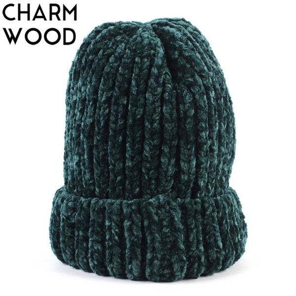 

winter beanie hat new mixed color handmade crochet slouchy beanie for women and men autumn hair coarse thick skullies y201024, Blue;gray