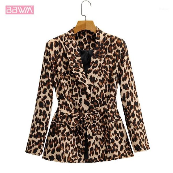 

leopard-print lapel long-sleeved lace harajuku casual vacation female jacket animal pattern wild women's coat1, White;black