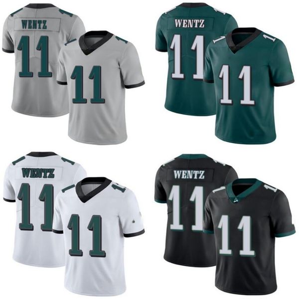 

мужчины # 11 carson wentz мужские женщины молодежные джерси, Black;red