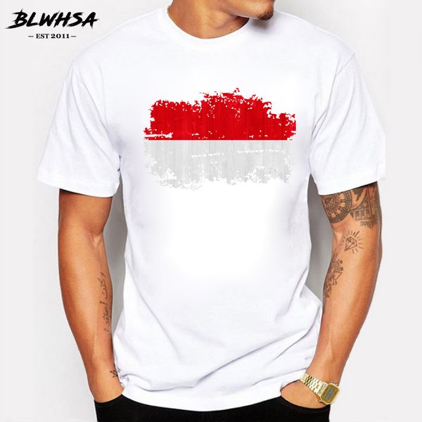 

blwhsa indonesia nation flag nostalgic style men's short sleeve round neck jakarta city xs 2xl for hooded sweatshirt hoodie men t shirt