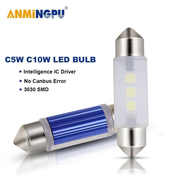 

emergency lights anmingpu 2x signal lamp festoon c5w led canbus 31mm 36mm 39mm 41mm 3030smd c10w interior reading lamps dome light white 12v