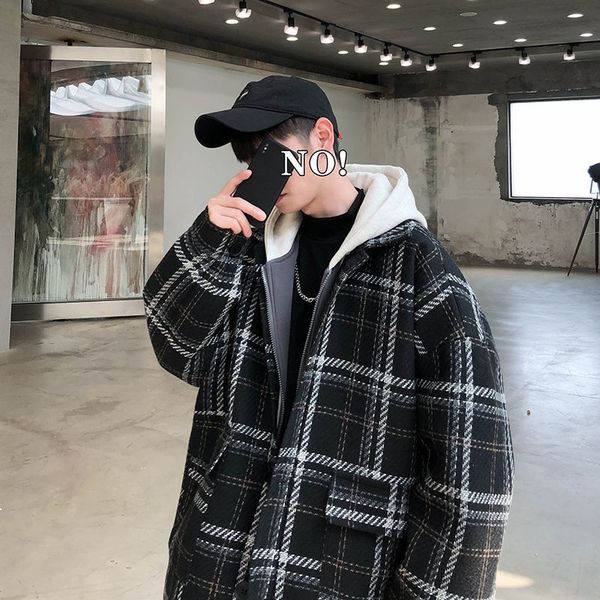 

2021 listing new autumn and winter woolen jacket of men thick khaki cargo clothes long coat ej1o 0icx, Black
