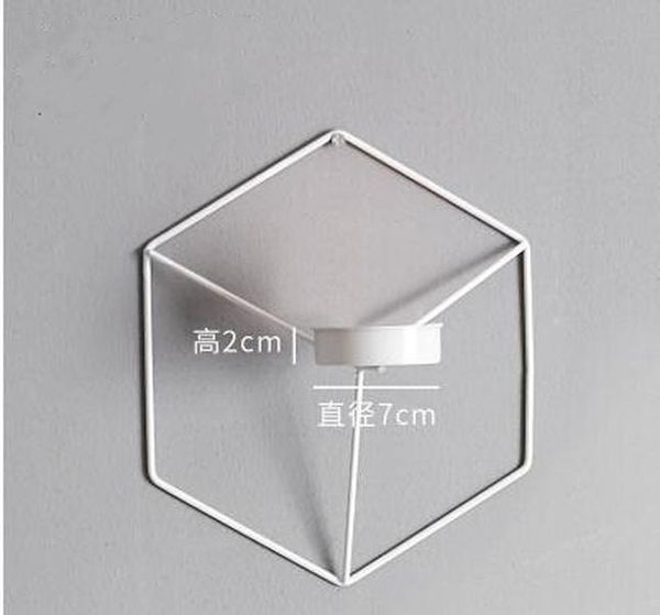 

кованый железо геометрические подсвечник украшения 3d настенные подсвечники держатели полки tealight свеча стенда бар домашнего декора метал