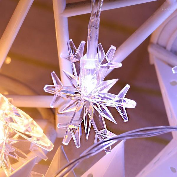 

christmas decorations 5m snowflakes tree led fairy light strings xmas party garden garland wedding house suitable for year1
