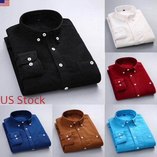 

men's casual shirts men's shirt long sleeve corduroy cotton blouse size -3xl1, White;black