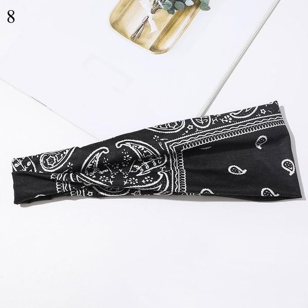 

summer orchid cashew flower twist women headband elastic hairband sport yoga turban wide headwrap bandage sweat hair accessories q sqcpnv