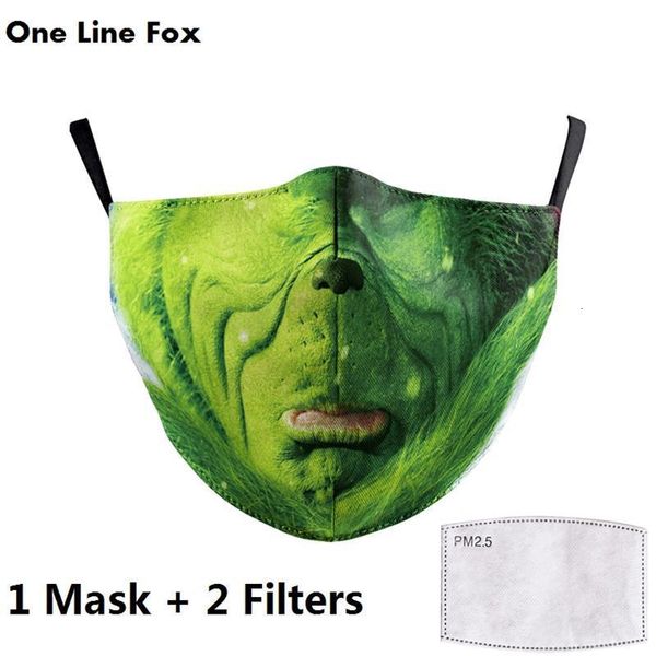 

funny print ghost pattem big skull mouth grimace face mask adults reusable protective pm 2.5 du rrjd