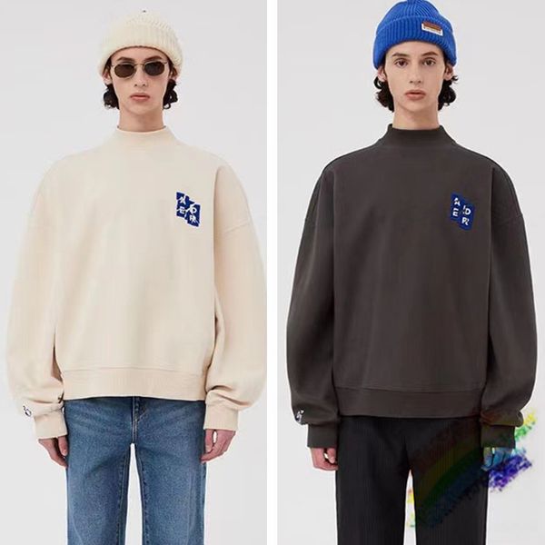 

letter embroidered sweatshirts men women 1 crewneck hoodie, Black