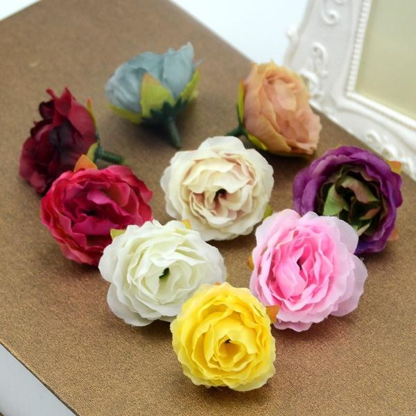 

10pcs european artificial silk peony flower heads for wedding home party decoration diy bride bouquet mini fak jllmhg