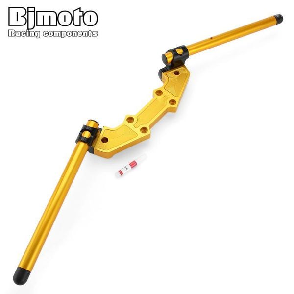 

bjmoto racing cnc aluminum motorcycle clip on adjustable handlebars handle bar with adapter for z800 2013-20201