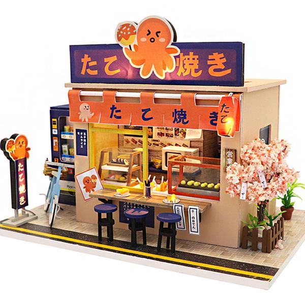 

cutebee diy dollhouse wooden doll houses miniature dollhouse furniture kit toys for children new year christmas gift casa m913 y200704