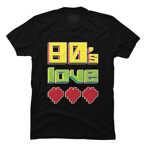 

lvtianran men's eighties love funny graphic t shirt printed t-shirt men new short sleeve round collar sport hooded sweatshirt hoodie