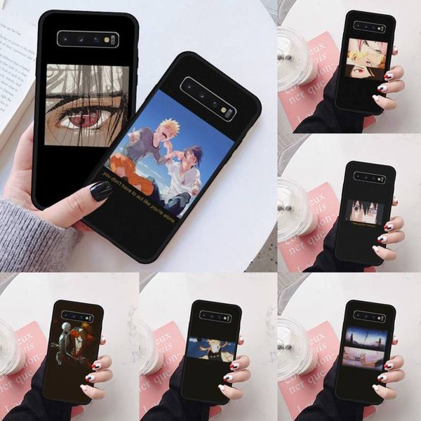 

1dwnaruto case, samsung s7 s6 edge s8 s9 s10 e plus a10 a50 a70 note8 j7 black cartoon art dign mobile case