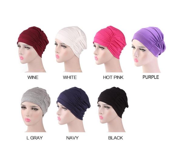 

cotton sleep night slouchy cap curly women girl bonnet headwear gifts for frizzy long hair, Blue;gray