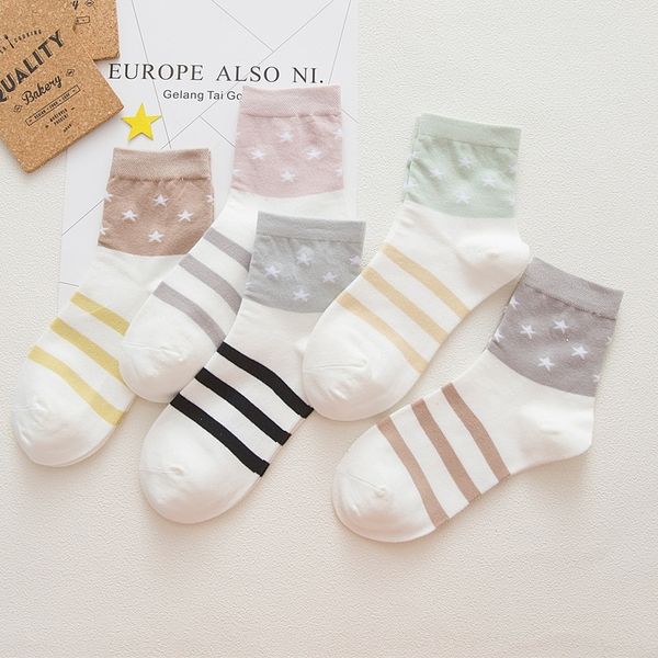 

ehhxq spring and stockingsstockings stockingsstriped stockingsstockings mid-length cotton five-pointed spring and casual stockingsstriped st, Black