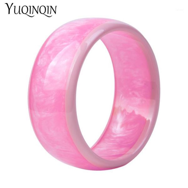 

colorful charm cuff elegant hand bracelet bangles big circle wide stripe bangle women resin acrylic fashion jewelry1, Black