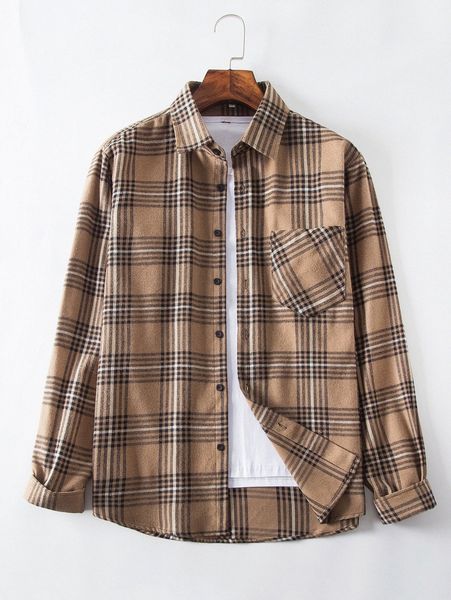 

men plaid pocket front shirt without tee p0oi#, White;black