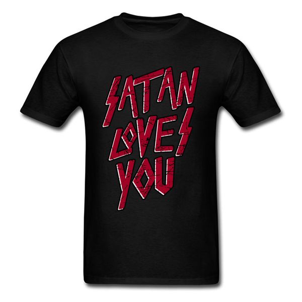 

merry christmas gift 2018 satan loves you letter print black red vintage cartoon family tees sport hooded sweatshirt hoodie t shirt