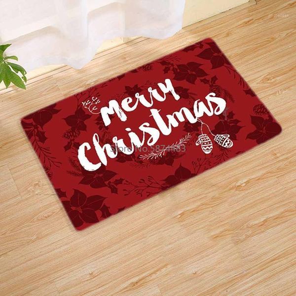 

mat in hallway kitchen rubber doormat merry christmas santa claus home decor living room rug anti-slip dustproof carpet1