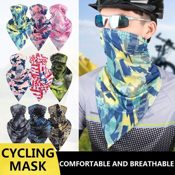 

summer outdoor ice silk multi functional anti-uv quick dry breathable moisture wicking wristband hairband cap scarf1, Black