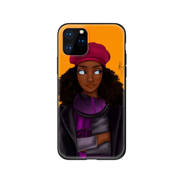 

3e8ujh7yy6eco дружелюбный tpu личности poppin cool womans милая черная девушка телефон для iphone casevip2