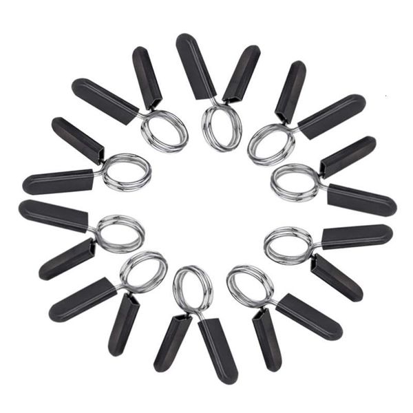 

10 pack barbell clip clamps for standard weight bar, spring lock collars for working out, strength training