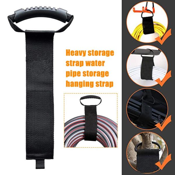 

organizer garage extension cord holder home heavy duty weave storage strap durable with handle workshop universal hose hanger