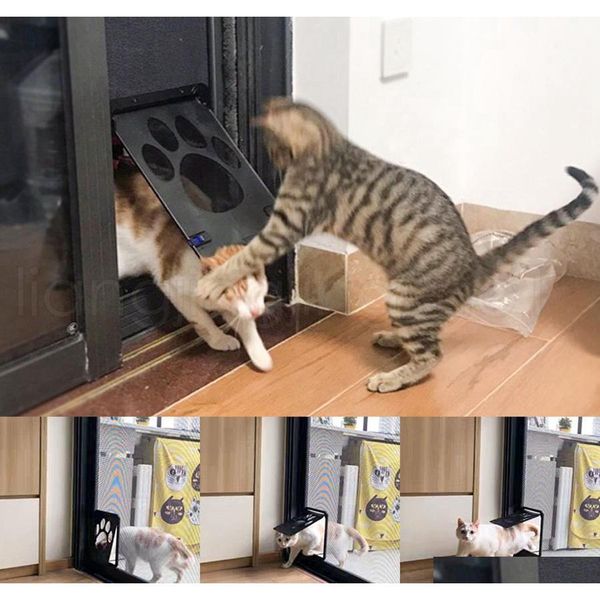 

pet supplies paw shape print anti-bite small doggie dogs cat door for window screen cat furniture qylztz homes2011