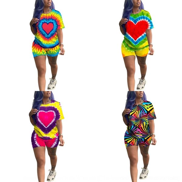 

uxgqb cute women's printing smrs2020 casual round suit pants suitshorts pants setneck clothing multicolor two-piece shorts suit gkozp, Gray