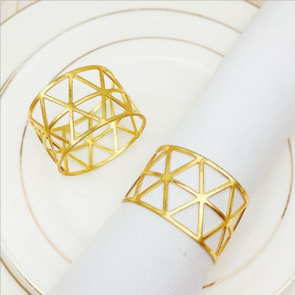 

12pcs/lot hollow metal napkin ring western restaurant napkin button wedding party mouth cloth table decoration