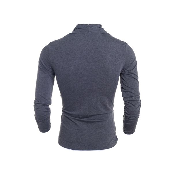 

men's new cotton v neck long sleeve t shirt men 201203, White;black