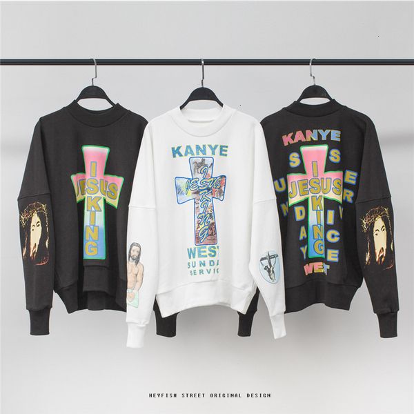 

kanye west limited religious cross sweater sunday service pullover, White