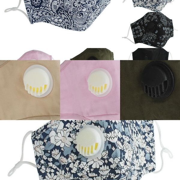 

new reusable pm2.5 washable mask 2020 anti-dust masks valve protective cotton face ma f1t3 8jpm