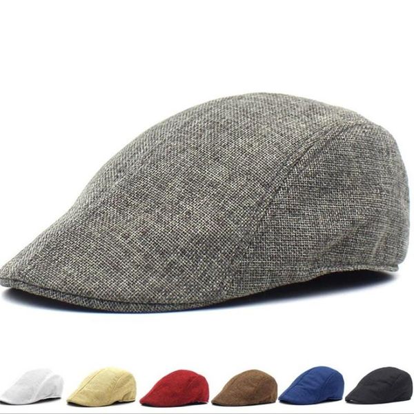 

berets herringbone duckbill ivy hat classic wool cap golf sboy, Blue;gray