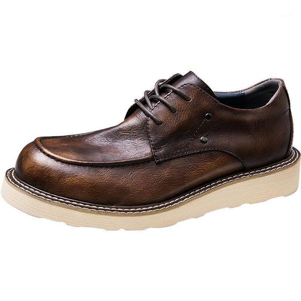 

british retro men shoes cowhide autumn winter breathable lace-up business men shoes,men dress shoes genuine leather1, Black