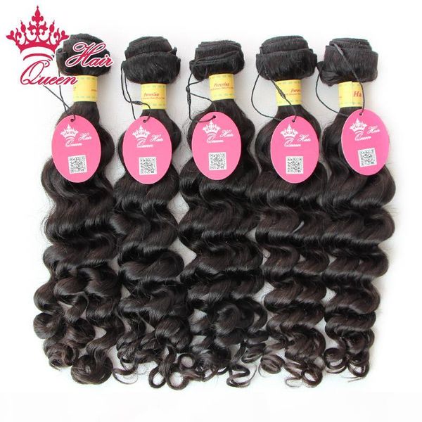 

queen hair unprocessed peruvian virgin hair more wave human hair weave products 5pcs lot dhl ing, Black