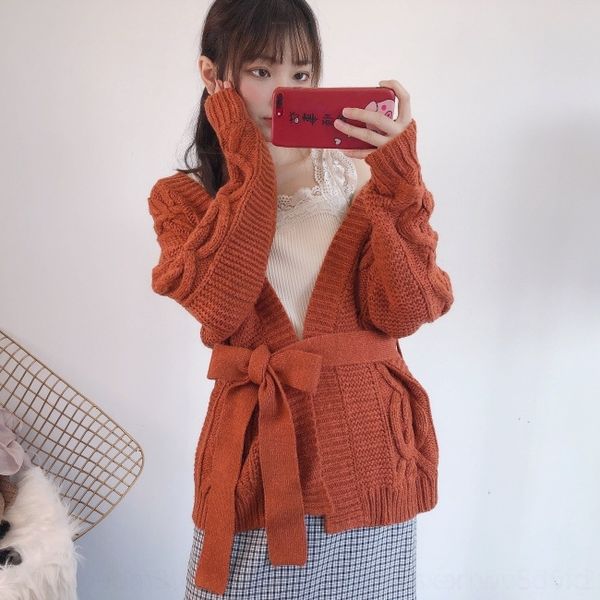 

oposh jin new 2019 autumn and winter yazi twist wool mohair lace kuo7q sweater sweater cardigan 7 lace, White;black