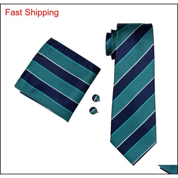 

men and woven cloth tie necktie brand blue and green stripes neck tie s qylzsx dh_seller2010, Black;blue
