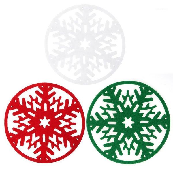 

10pcs christmas snowflakes cup mat dinner party table coasters dish pad1