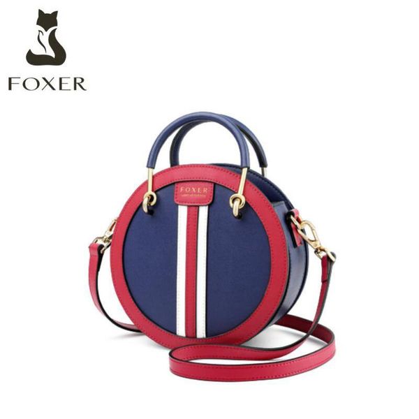 

cow leather handbag 2020 new small round bag cowhide color portable messenger bag fashion shoulder