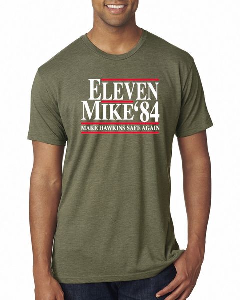 

summer mens short sleeve cool casual mike eleven 84 stranger fan soft graphic tv series teecute sport hooded sweatshirt hoodie men t shirt