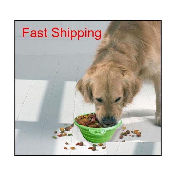 

new fashion environmental eco-friendly dogs cats pets travel feeding food pop-up collapsible plastic sile foldin qylyea bdenet