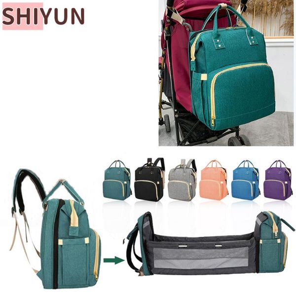 

diaper bags shiyun portable folding crib bag multi-function large capacity baby backpack sz26