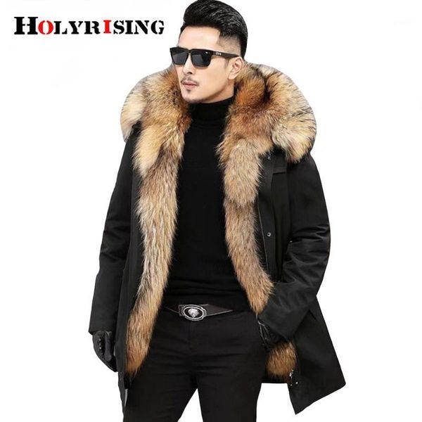 

dhl fedex shipping 3-5 days arrived men fur coat 5xl men waterproof parka fake fur hooded fit -30c russia winter jacket1, Black