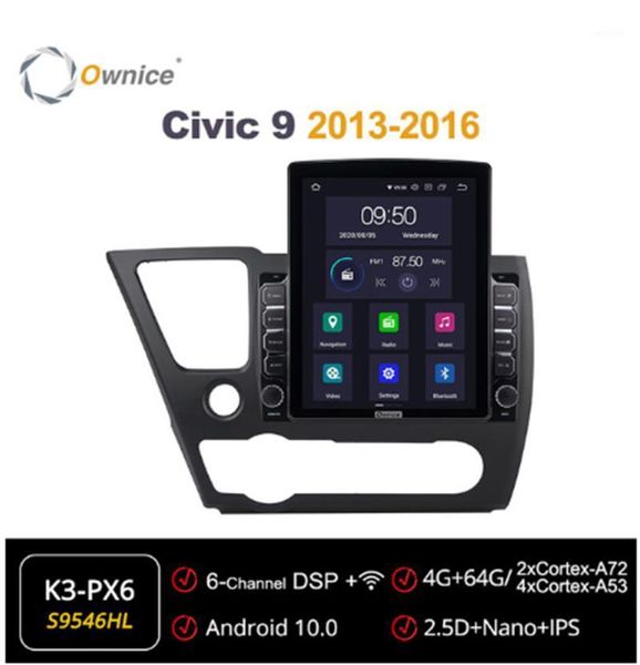 

ownice octa 8 core android 10.0 car radio forcivic 9 2013 2014 2020 2020 gps multimedia stereo playertesla style 4g lte1