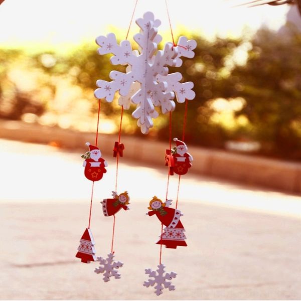 

gz4cr new decorations christmas tree star wooden three-dimensional small tree pendant accessory snowflake five-pointed christmas pendant win